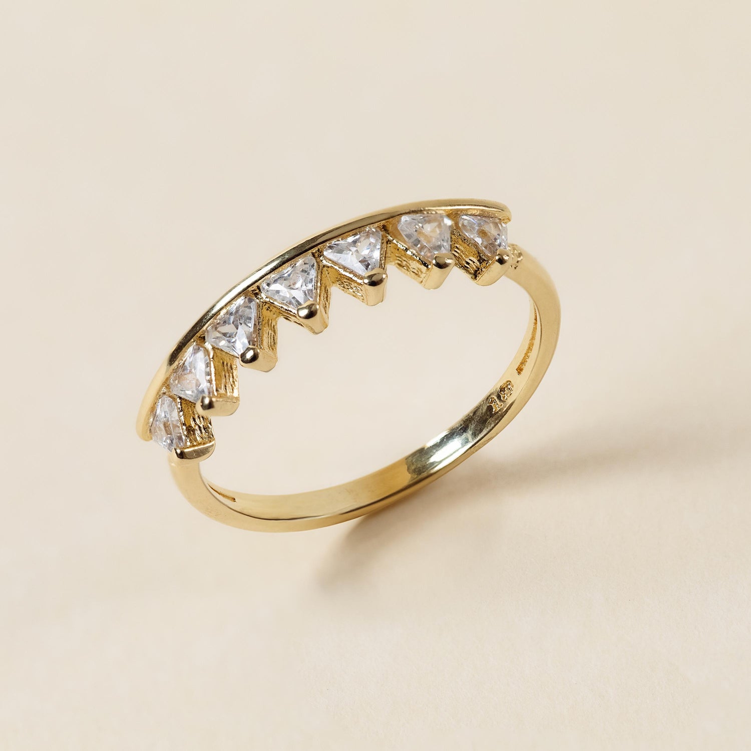 Gold Tiara Ring, Gold Filled Crown Band, Elegant Dainty Jewelry, Hypoallergenic Gift for Her