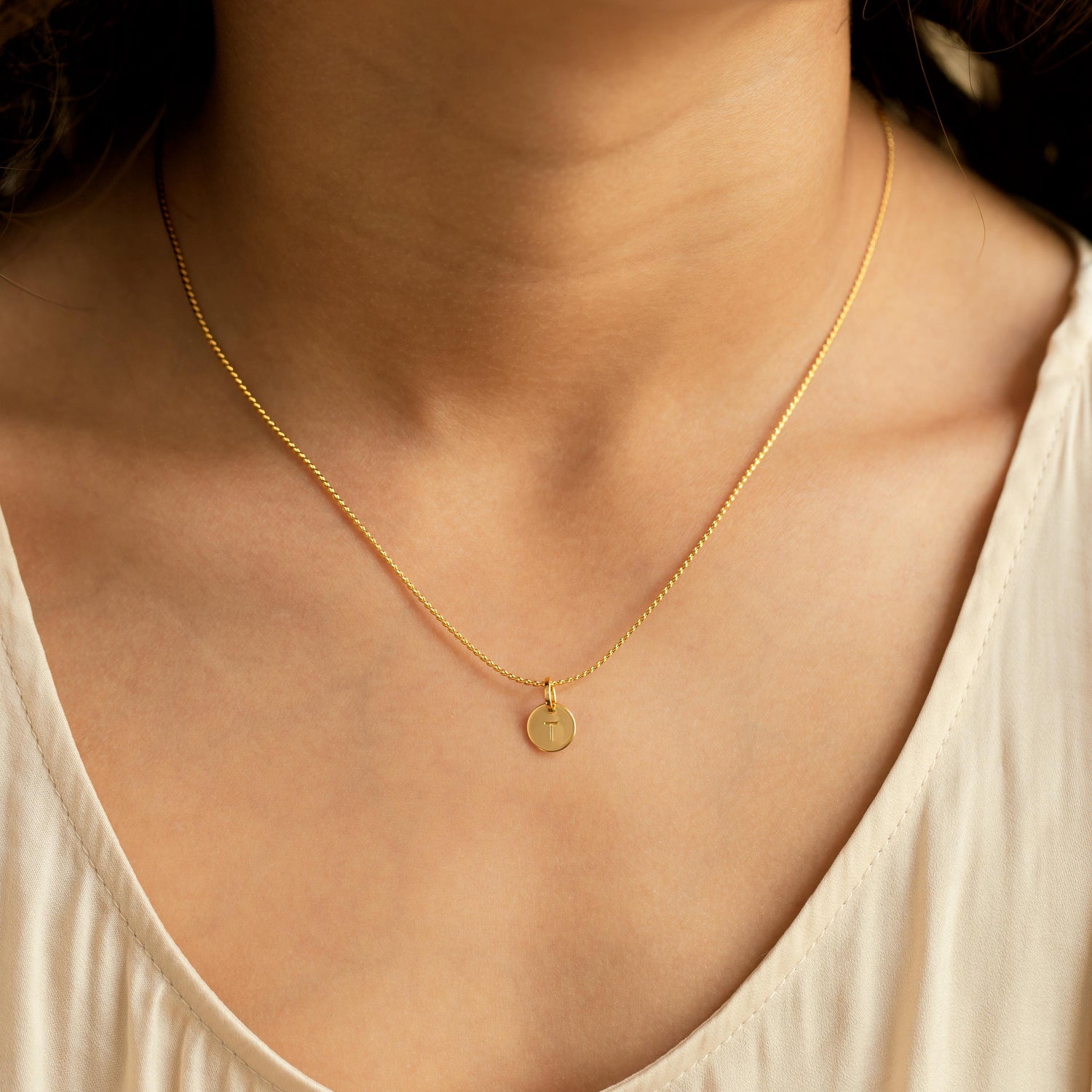 Initial Necklace, Minimalist Gold-Filled Chain, Personalized Jewelry, Valentine Day Gift for Her