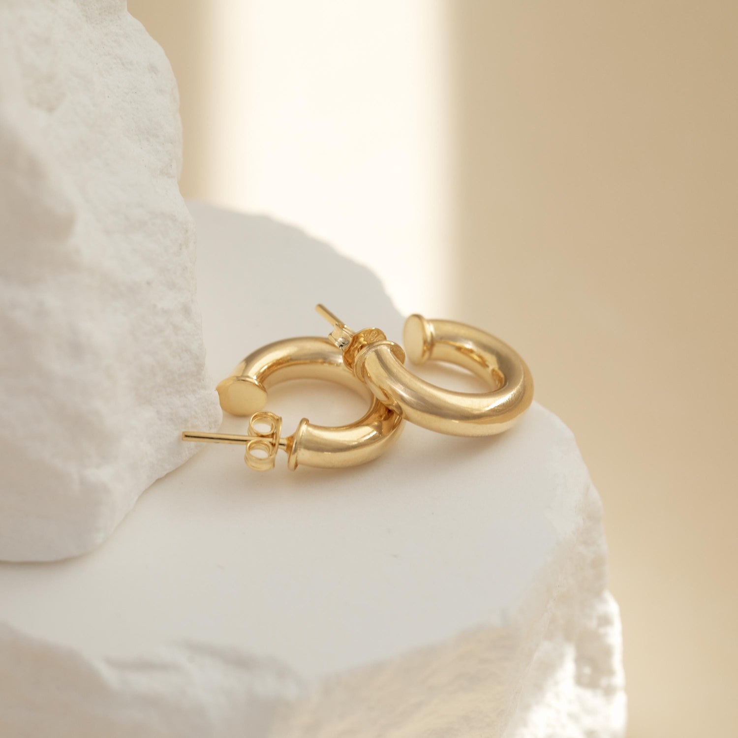 Small Hoop Earrings • Minimal Gold Hoops