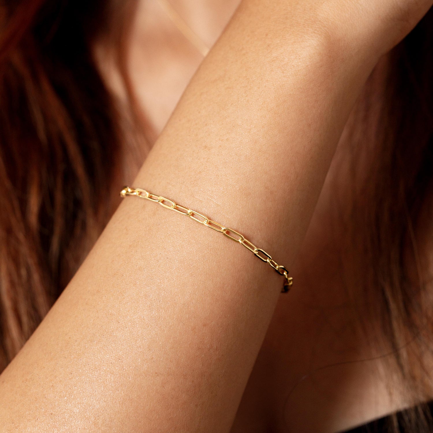 Paperclip Chain Bracelet, Minimalist Dainty Everyday Jewelry