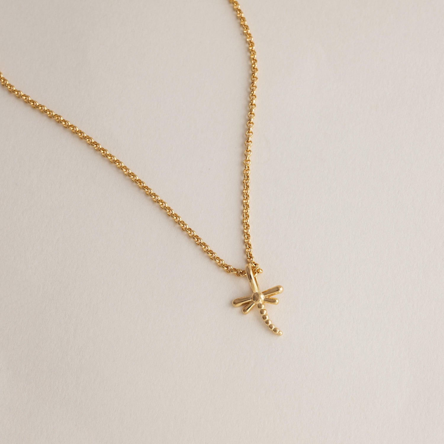 Dragonfly Necklace, Gold Dragonfly Pendant, Nature Inspired Jewelry