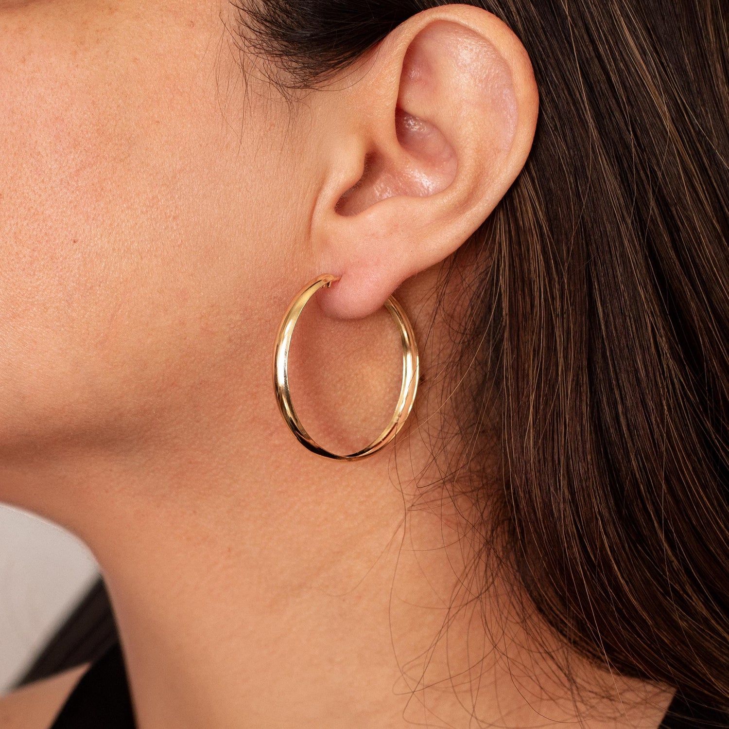 Large Gold Hoop Earrings • Minimal Statement Hoops